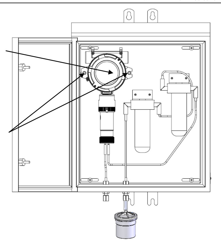 Host fastened in the enclosure with two screws